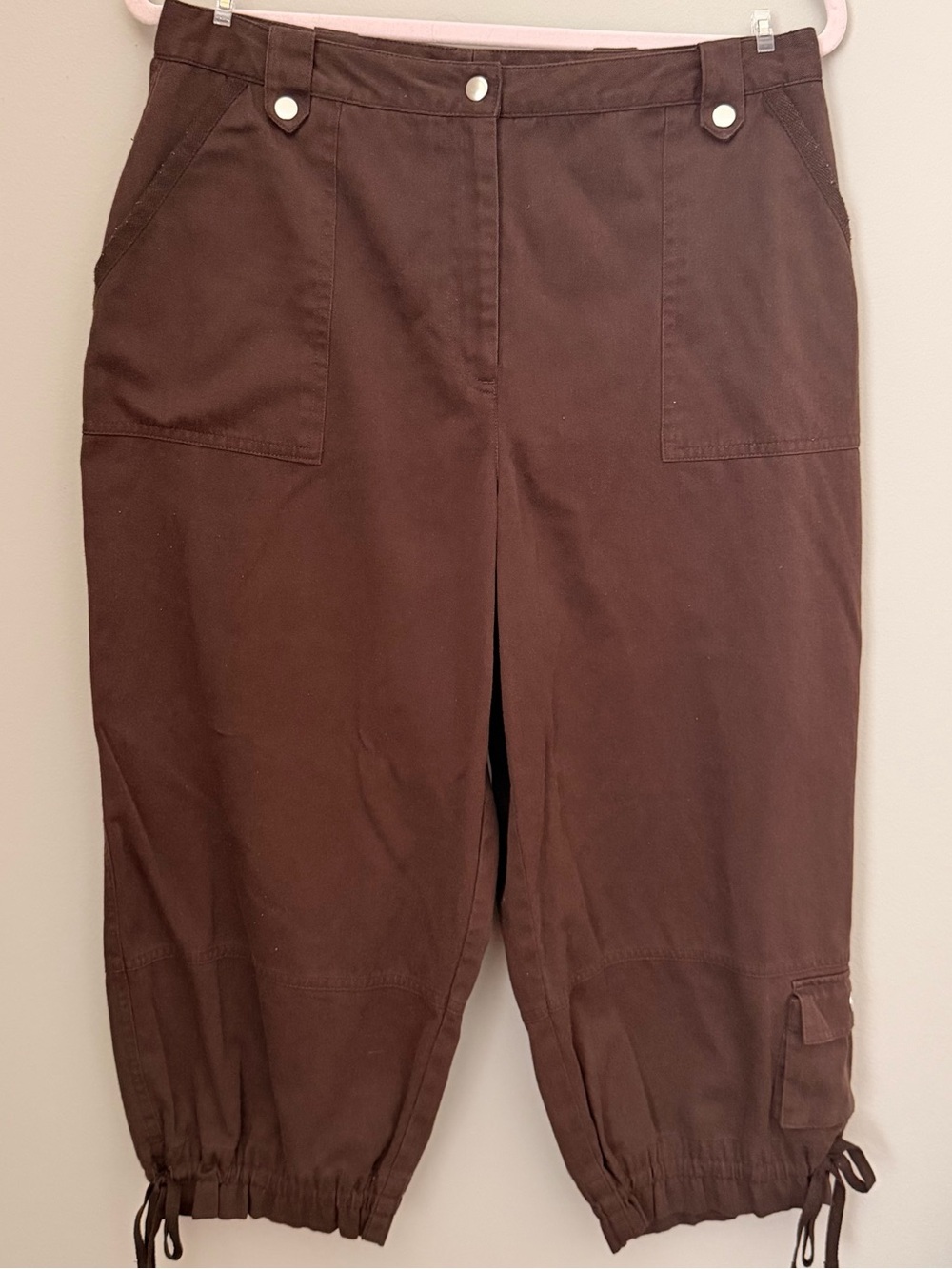 Vintage Studio Works Chocolate Brown Tie Capris